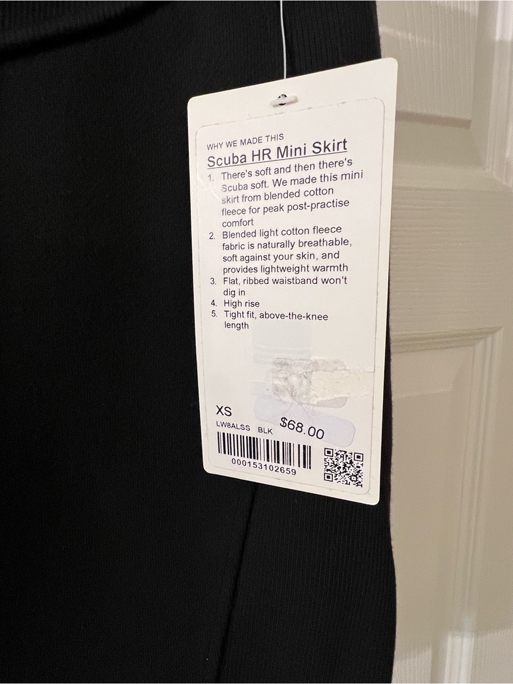 Lululemon Black Scuba HR Mini Skirt NWT - Picture 4 of 4